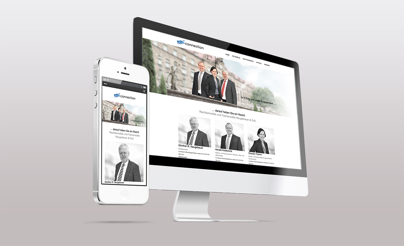 Portfolio Webdesign Rechtsanwalt LAW Connection