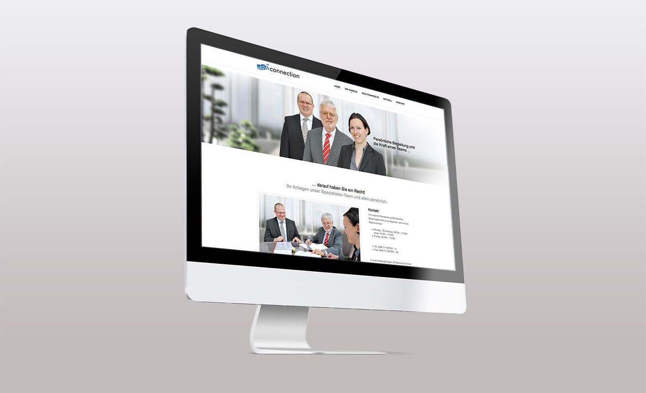 Portfolio Webdesign Rechtsanwalt LAW Connection