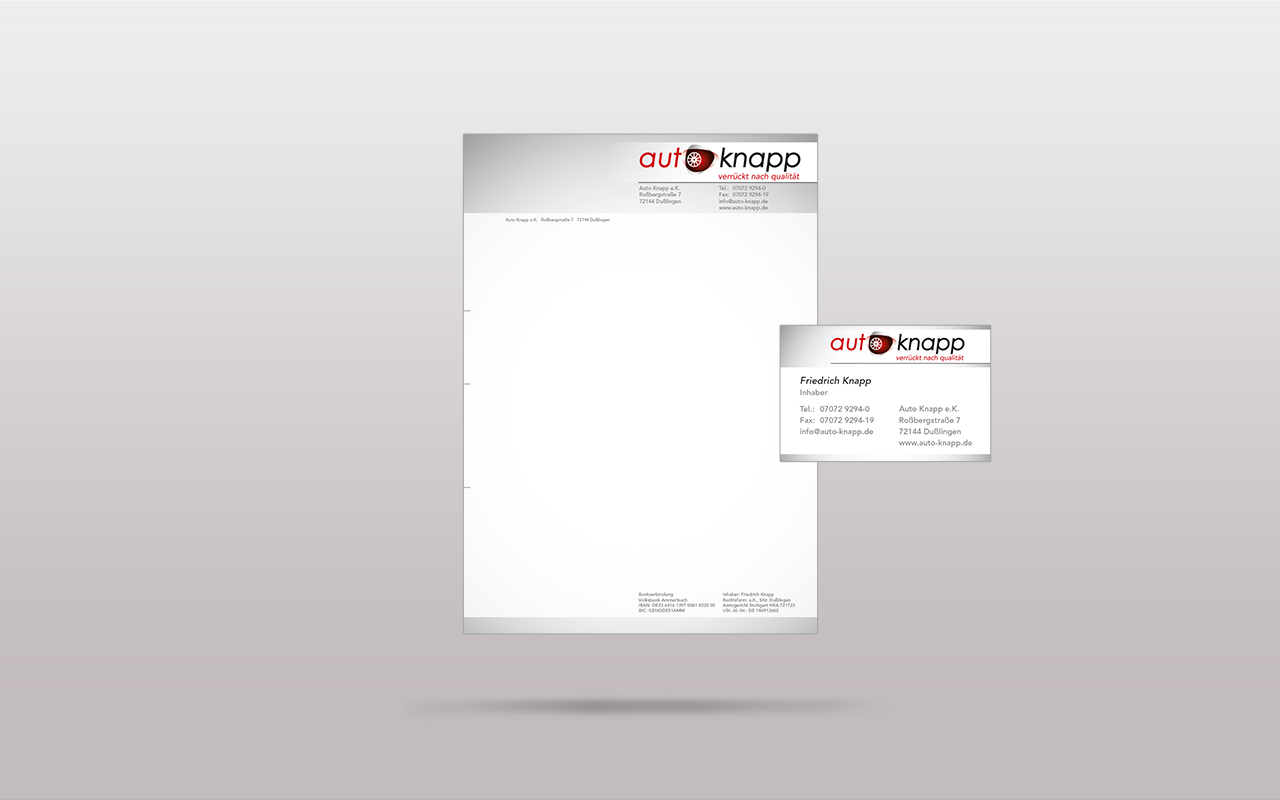 Portfolio Print Corporate Design - Auto Knapp