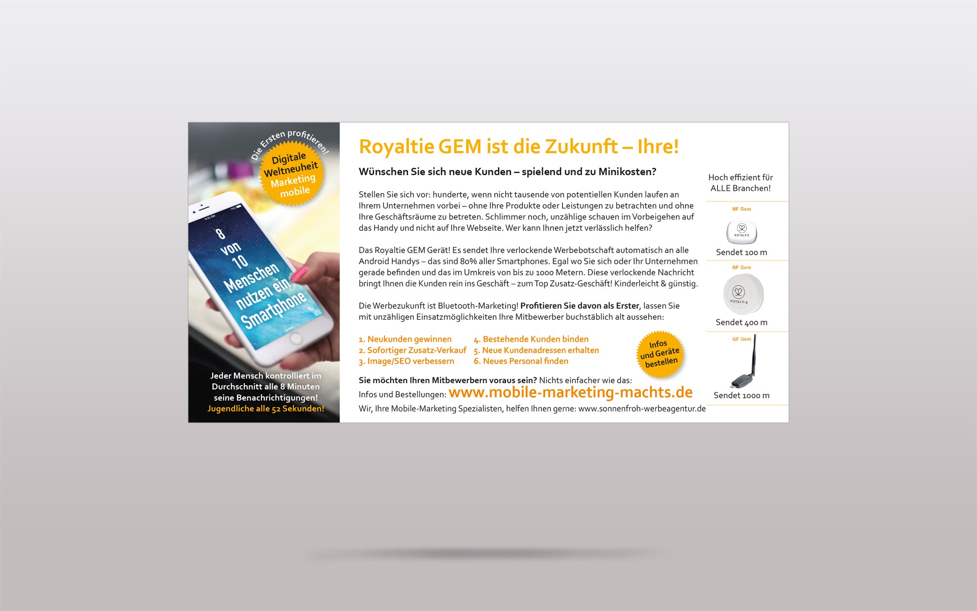 Portfolio Print Royaltie - digitales und mobiles Marketing