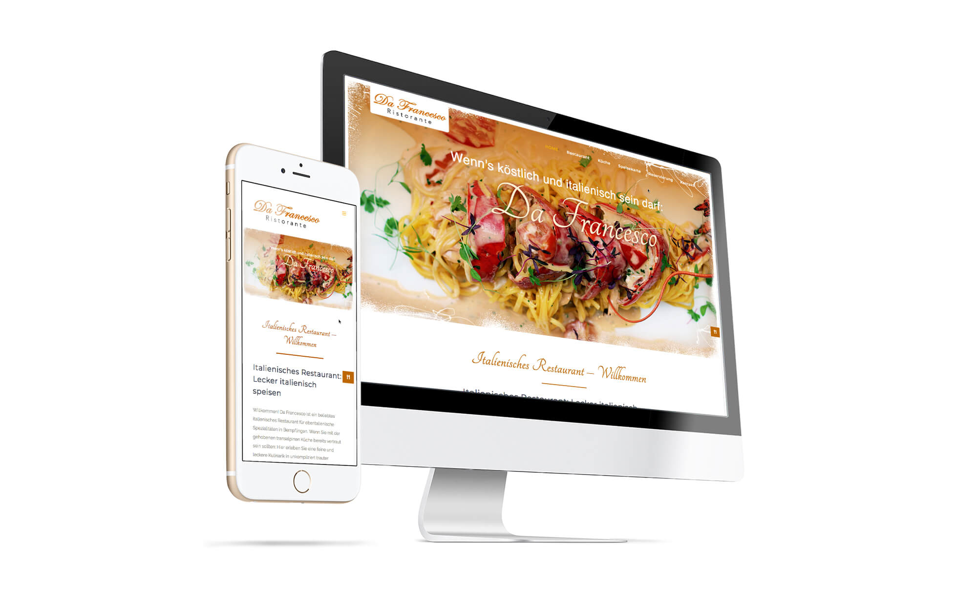 Website Design für Restaurant DaFranceso
