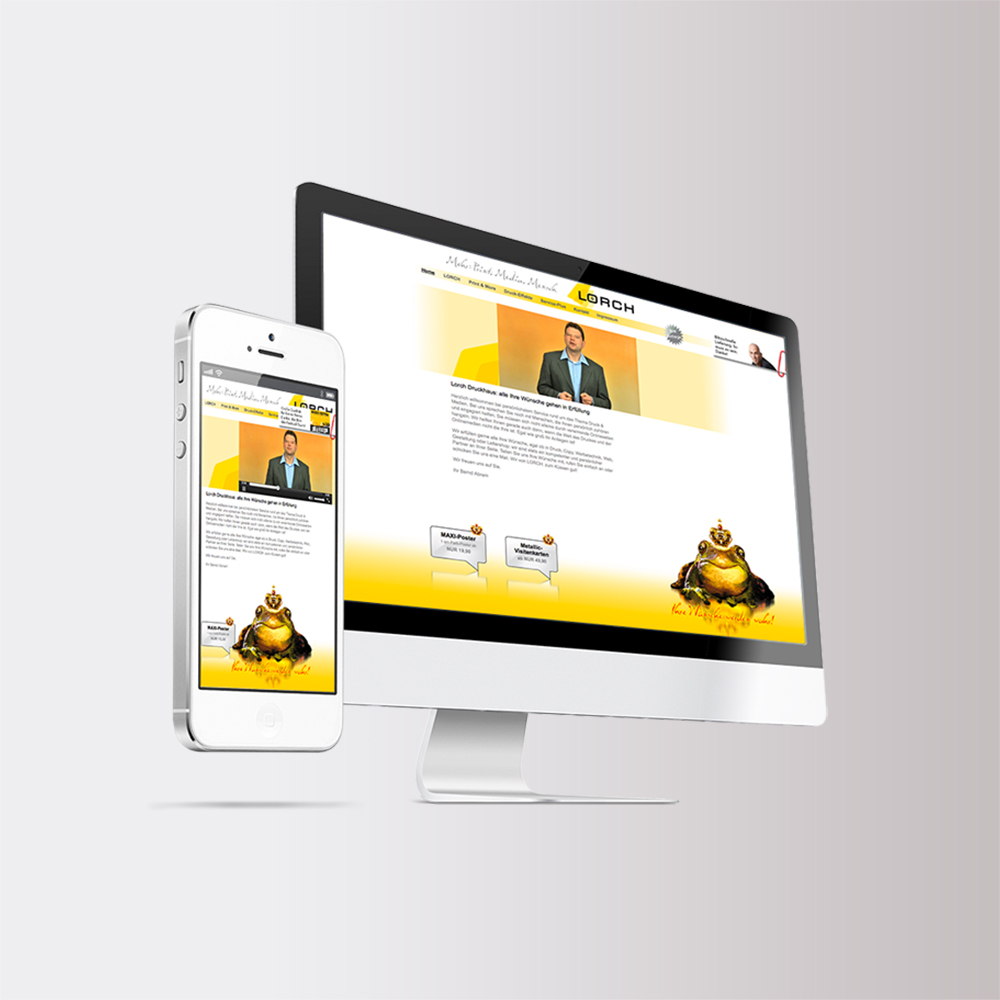Portfolio Webdesign Druckhaus Lorch
